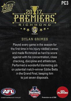 2017 Select Premiers Richmond #PC3 Dylan Grimes Back